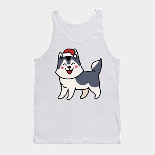 Husky Santa Dog Lover Malamute Tank Top